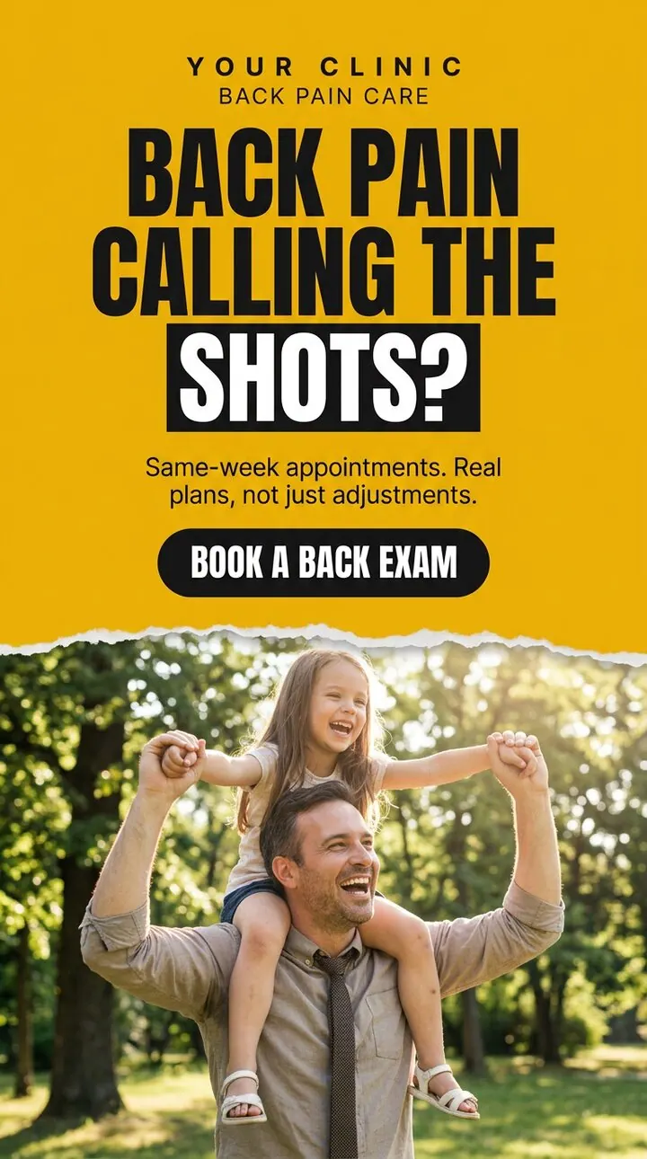 Concept Back pain ad for a sample clinic