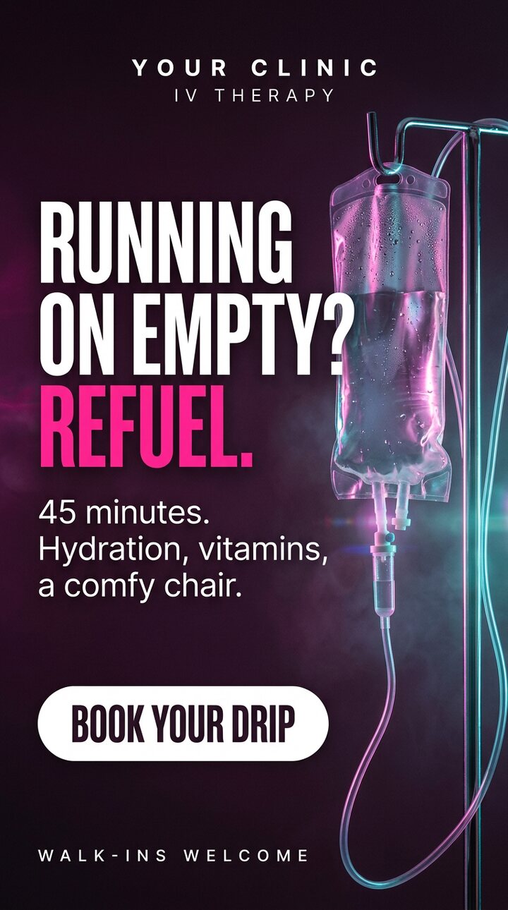 Concept IV therapy ad for a sample clinic