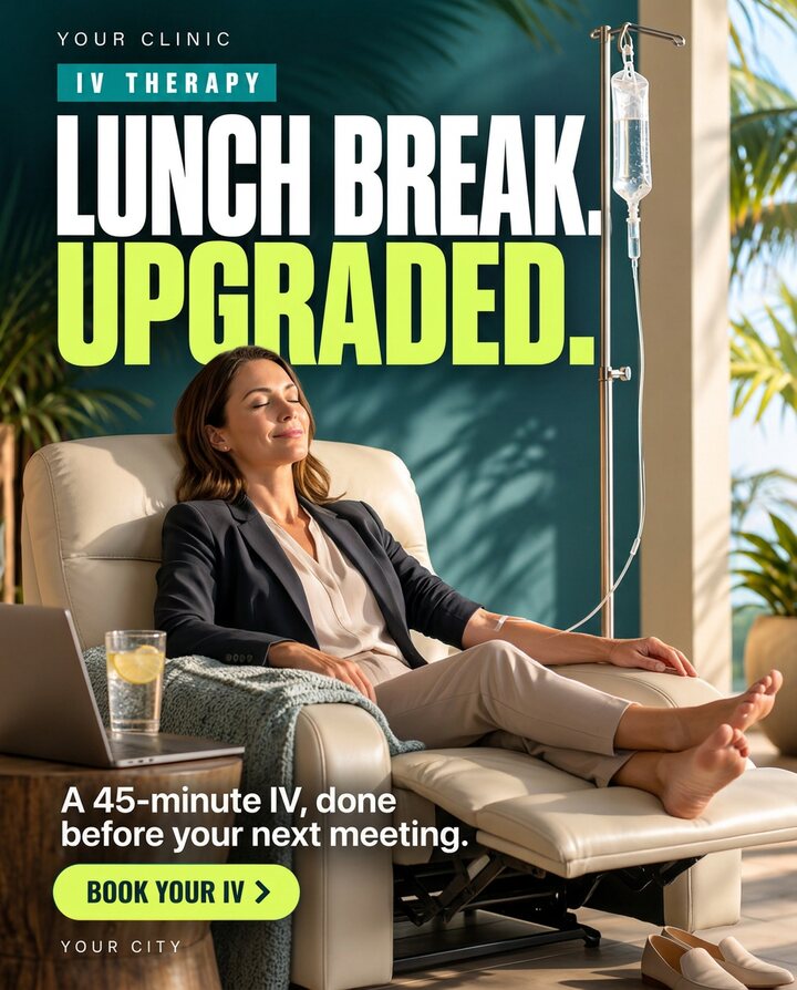 Concept IV therapy ad for a sample clinic