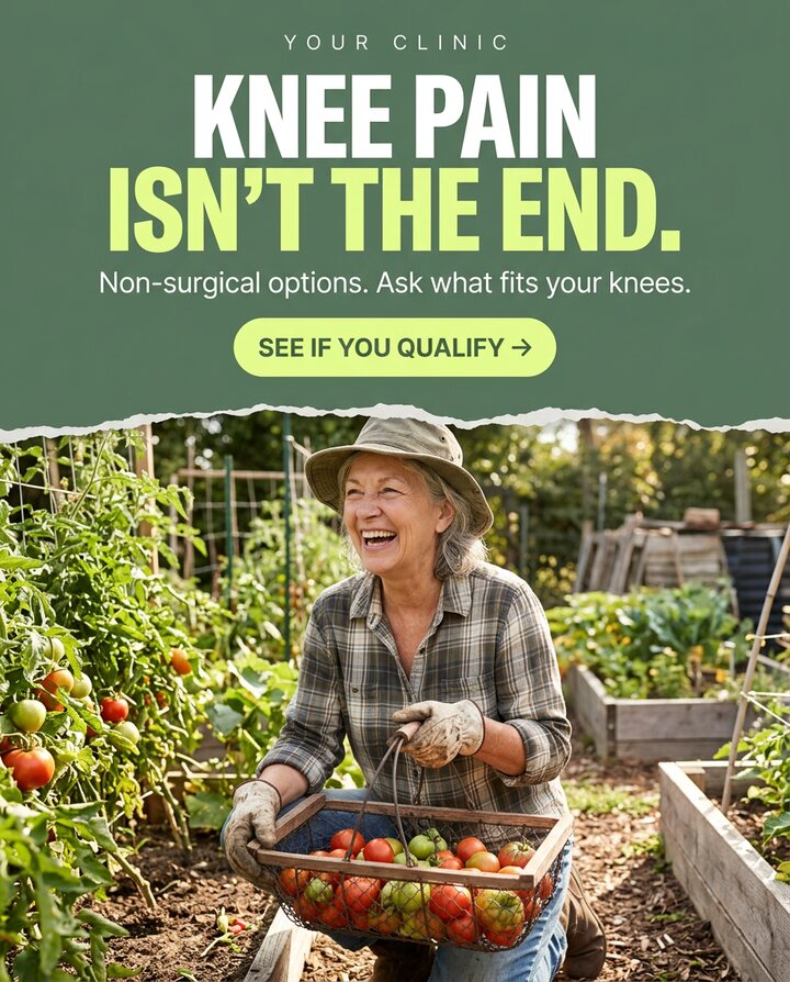 Concept Joint pain ad for a sample clinic