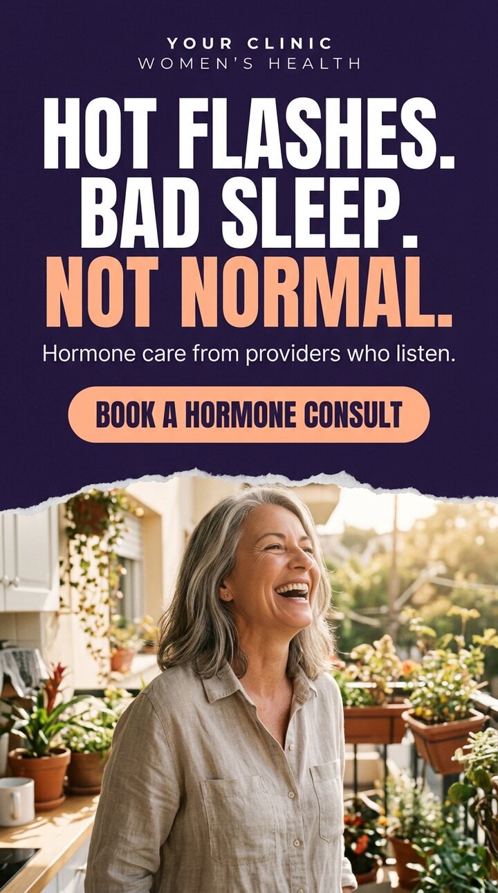 Concept Women&rsquo;s health ad for a sample clinic